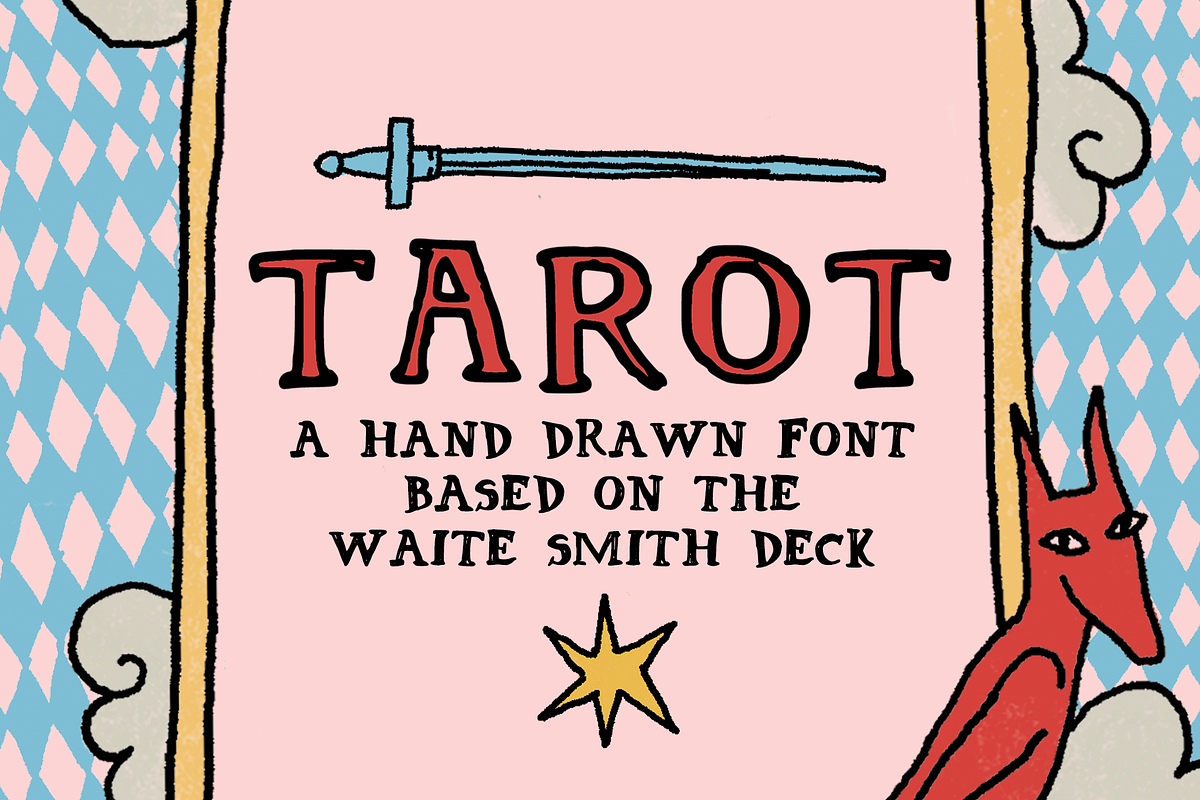 Tarot Hand-lettered Font, a Handwritten Font by Theo Quest Art & Design (Photo 1 of 3)