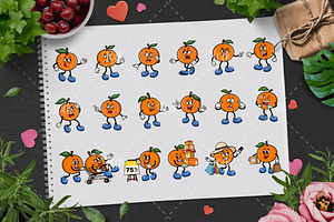 Orange Cartoon, a Food Illustration by Allmostudio