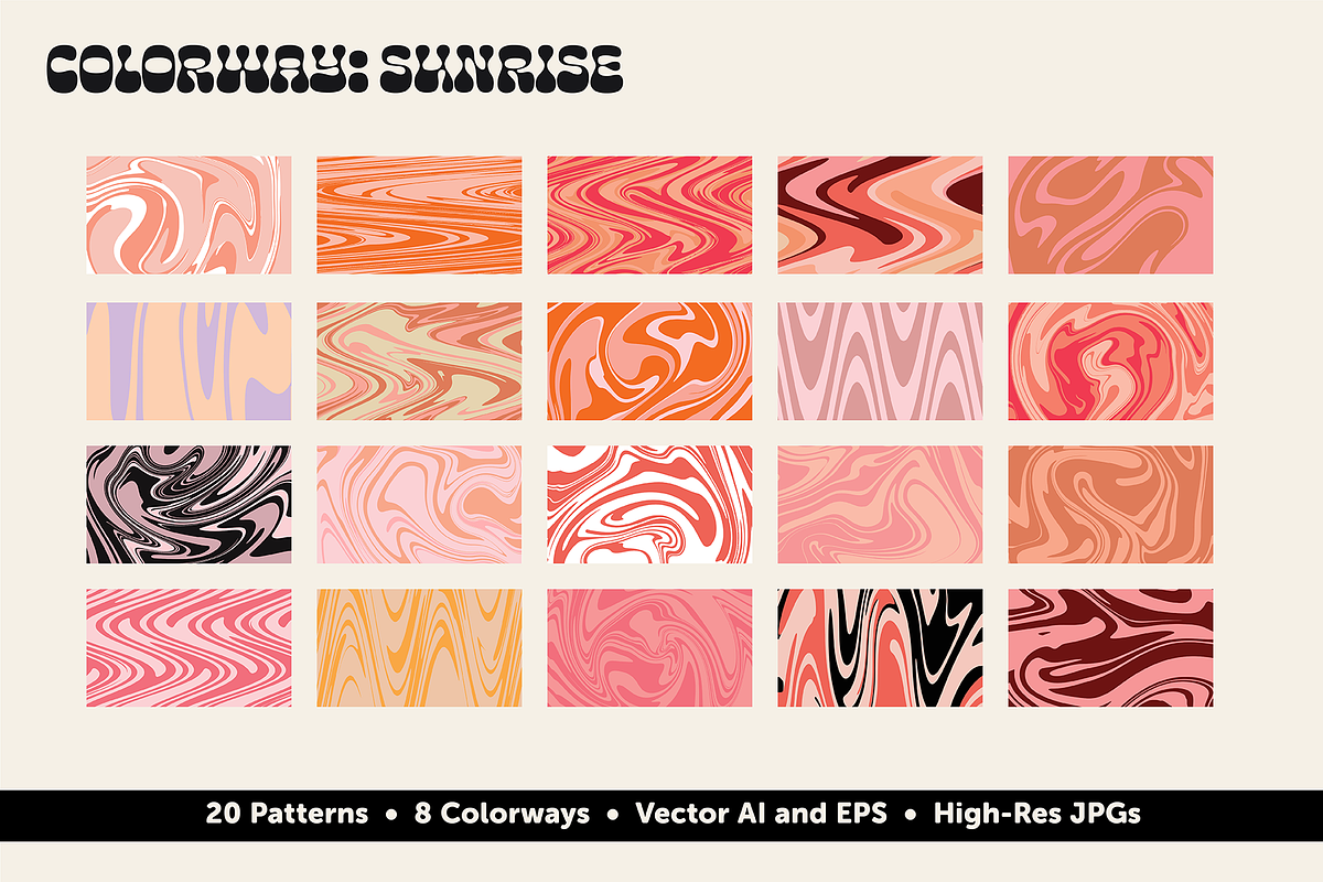 Swirls & Waves - Vector/JPG Patterns, a Pattern Graphic by Alexandra Tinsley (Photo 11 of 12)