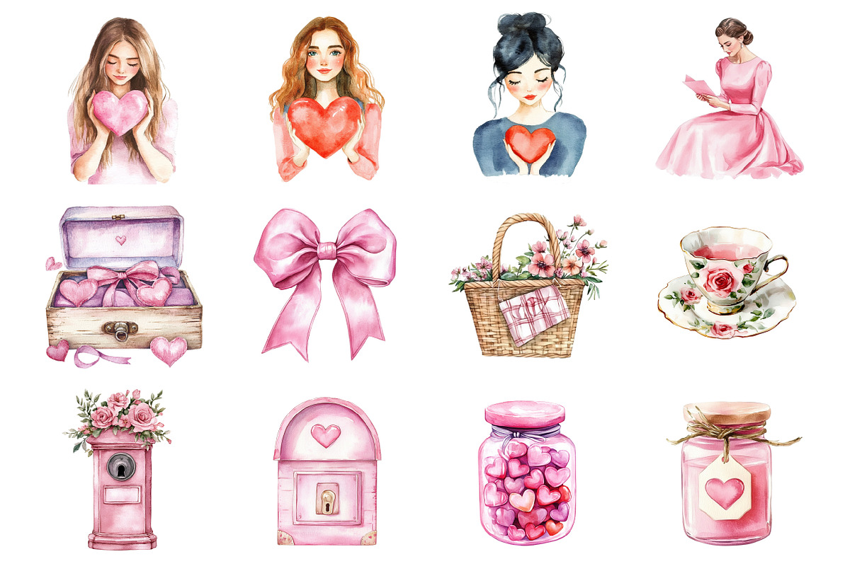 Valentine Love Clipart, an Illustration by Design Market (Photo 2 of 4)