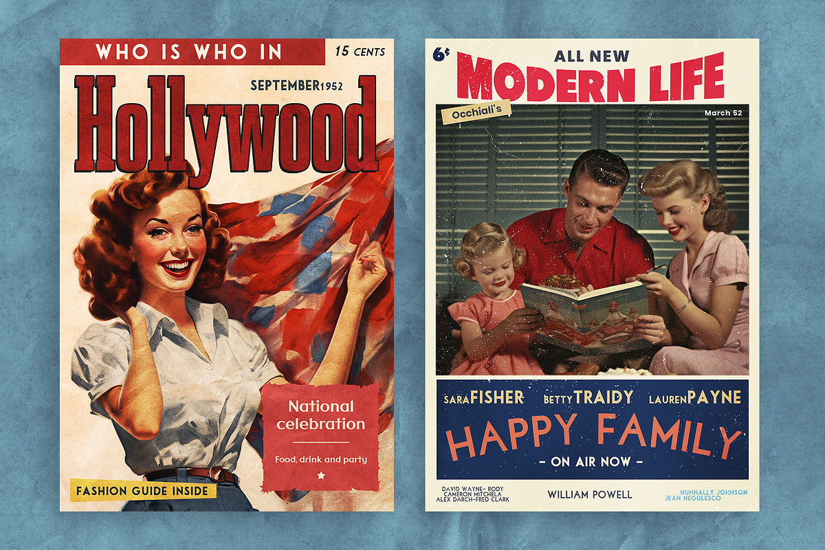 50's Magazine Cover Templates, a Magazine Template by Studio Dusk (Photo 9 of 14)
