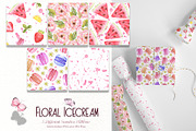 Floral Icecream Watercolor Set, an Illustration by TanataDesign (Thumbnail 11 of 13)