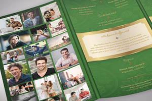 Green Gold Legal Trifold Funeral