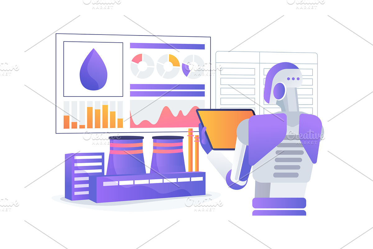 AI Smart Water Management abstract, an Illustration by Visual Generation