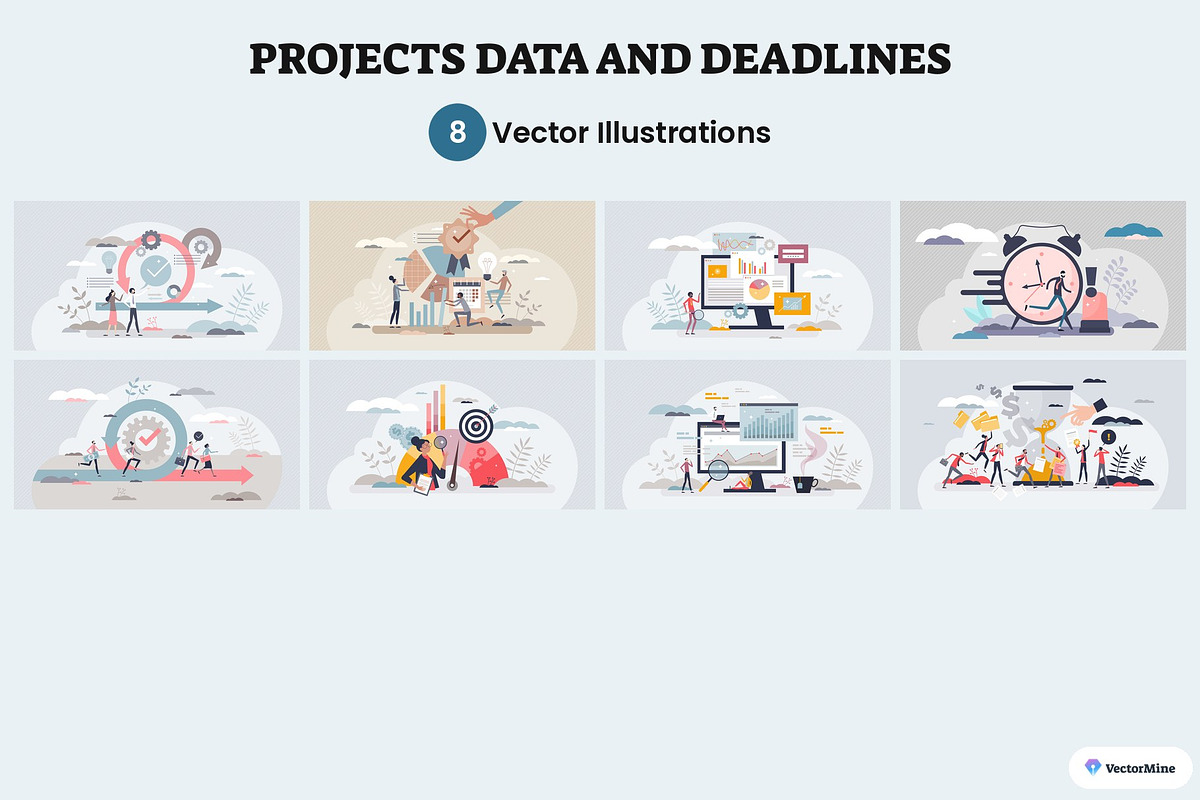 Office Life Vector Illustration Set, a Work Illustration by VectorMine (Photo 5 of 16)
