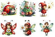 Ladybug Clipart Ladybug Elf Clipart, an Illustration by DreamArtGraphic (Thumbnail 3 of 5)