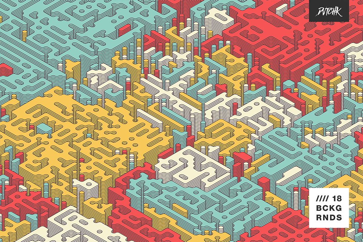 Isometric Vector | Rounded Shapes, a Background Graphic by dvtchk (Photo 2 of 12)