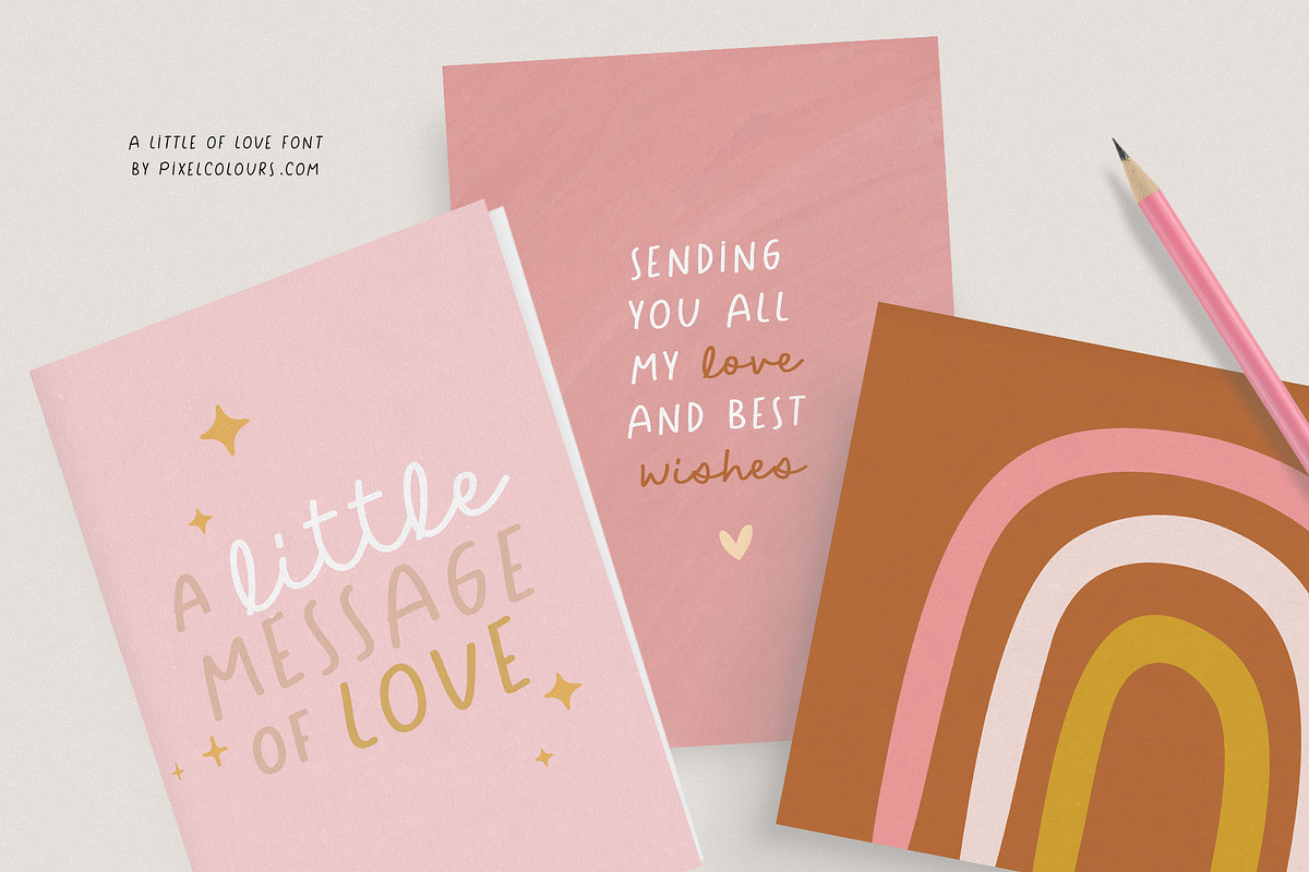 Script Font Duo A little of Love, a Script Font by pixelcolours (Photo 3 of 10)