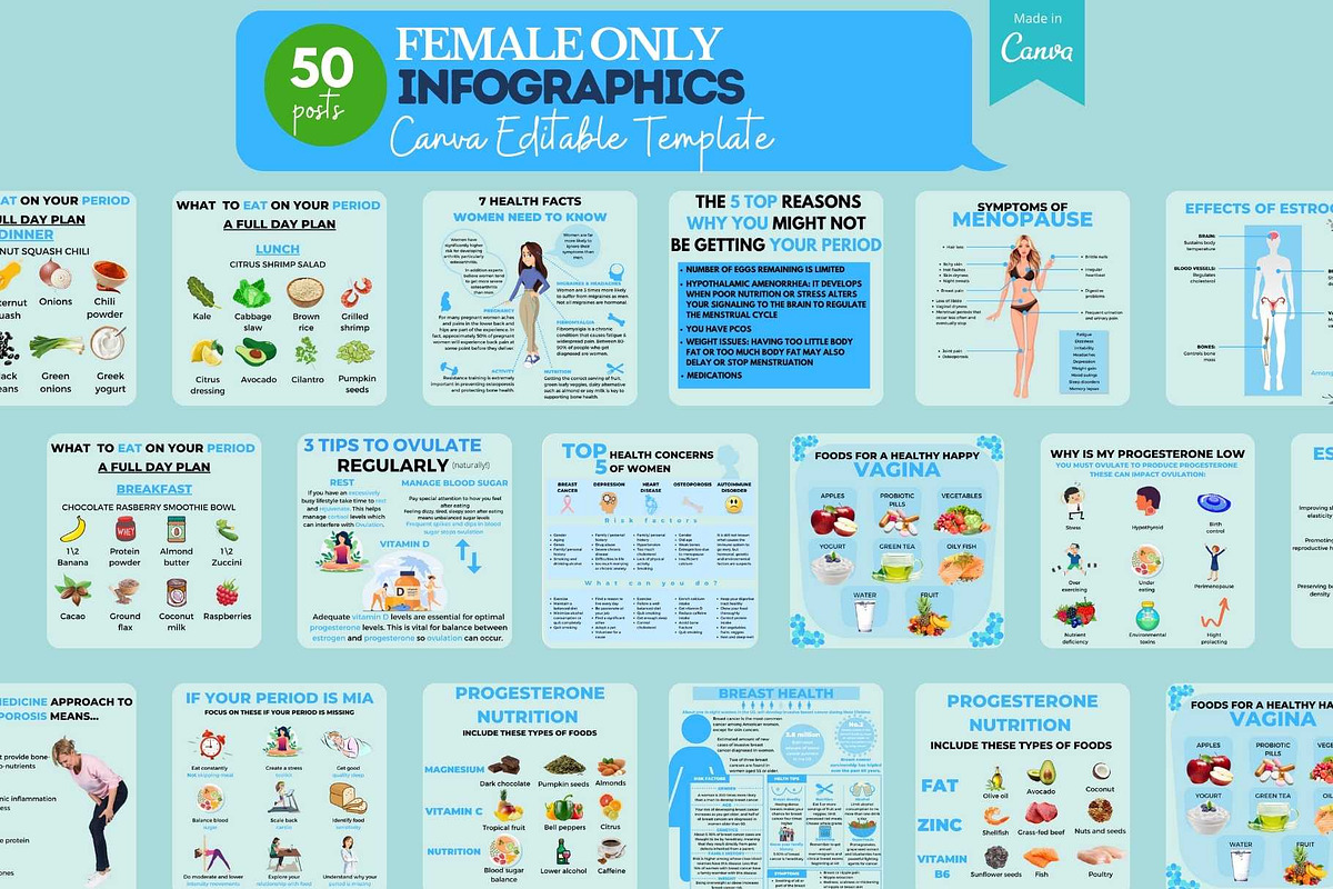 Health & Fitness Bundle -Canva Posts, a Social Media Template by Viral Content Design (Photo 6 of 19)