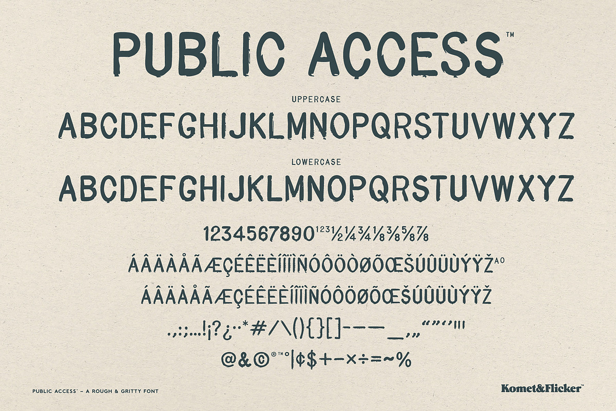 Public Access – A Rough Font, a Sans Serif Font by Komet & Flicker (Photo 11 of 11)