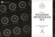 Wedding Monogram Set A, a Branding & Logo Template by Monogram World (Thumbnail 1 of 8)