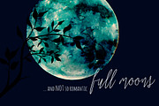 Full Moon Watercolor + bonus, an Illustration by Jeanina Vlad (Thumbnail 2 of 5)