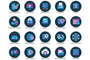 100 Web Hosting Flat Icons, an Outline Icon by Flat Icons (Thumbnail 2 of 6)