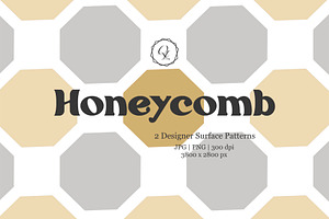 Yellow Honeycomb Surface Pattern