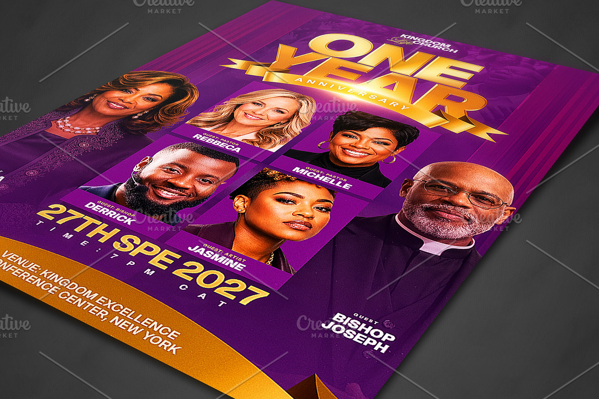 Church Anniversary Flyer Template, a Social Media Template by church flyer templates (Photo 3 of 8)