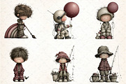 Whimsical Boy Clipart Bundle, an Illustration by DreamCafeArt (Thumbnail 6 of 7)