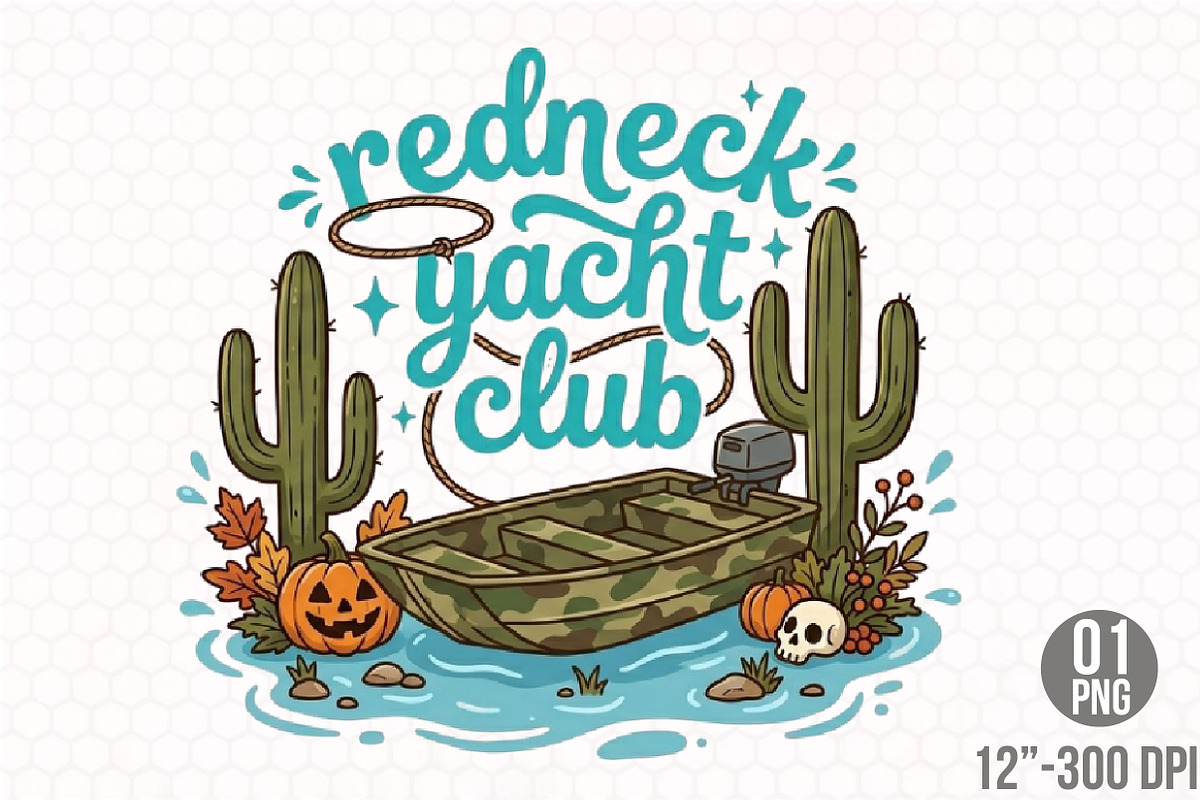 Redneck Yatch Club PNG, a Seasonal Illustration by Designking (Photo 1 of 4)