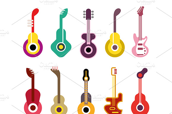 Guitar Vector Icon Set