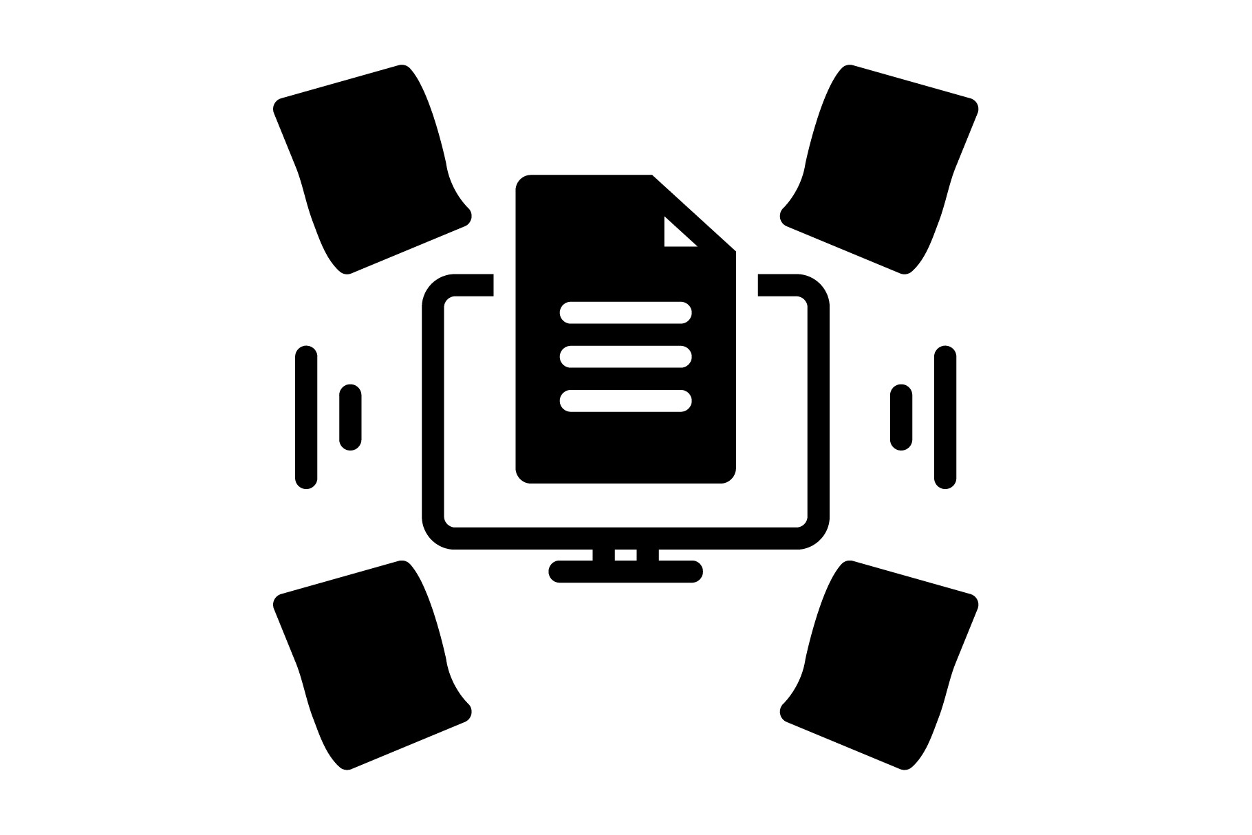 Dematerialisation paperless icon, an Icon by Creative priyanka