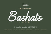 Bashats - Script Monoline Font, a Handwritten Font by twinstd (Thumbnail 1 of 7)