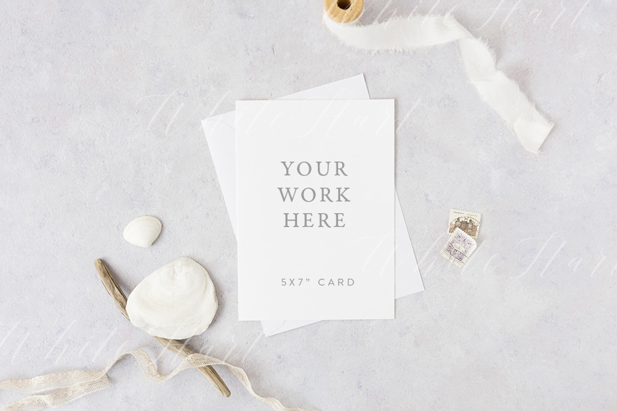 BUNDLE: 5x7 stationery mockup pack, a Print Template by White Hart Co. (Photo 2 of 9)
