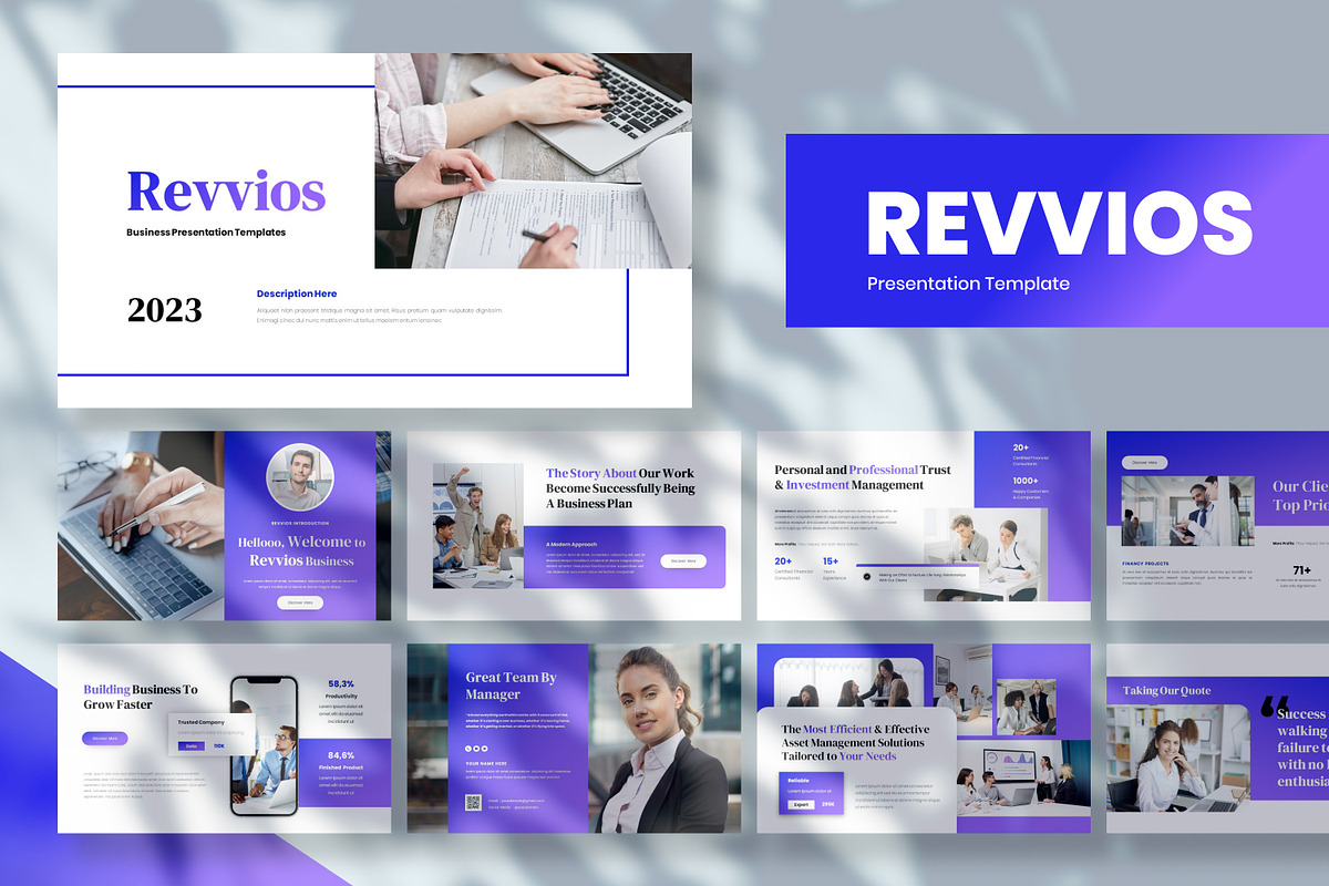 Revvios-Keynote & Google Slide, a Presentation Template by Raseuki (Photo 1 of 5)