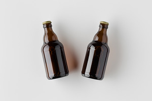 Steinie beer bottle mockup, JPEG, a Food & Drink Photo by Shablon