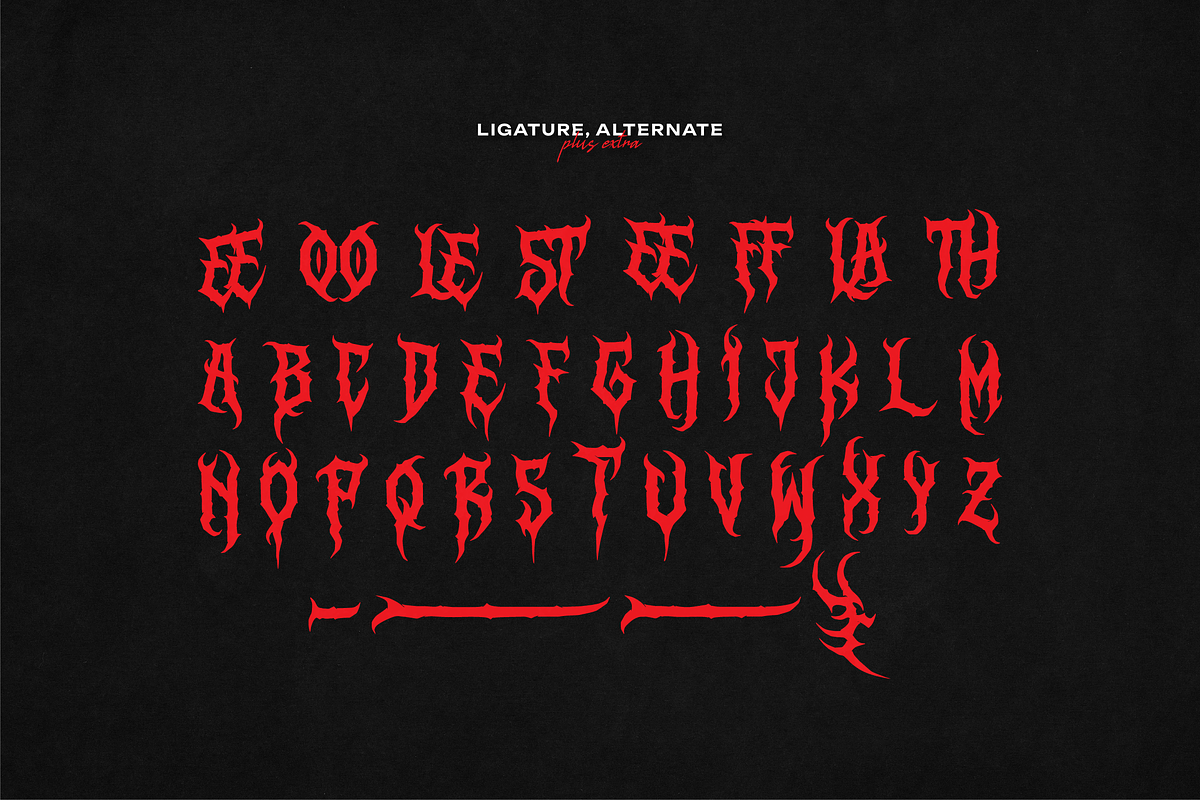 Lord Eratgon | Death Metal Font, a Blackletter Font by Denustudios (Photo 11 of 12)