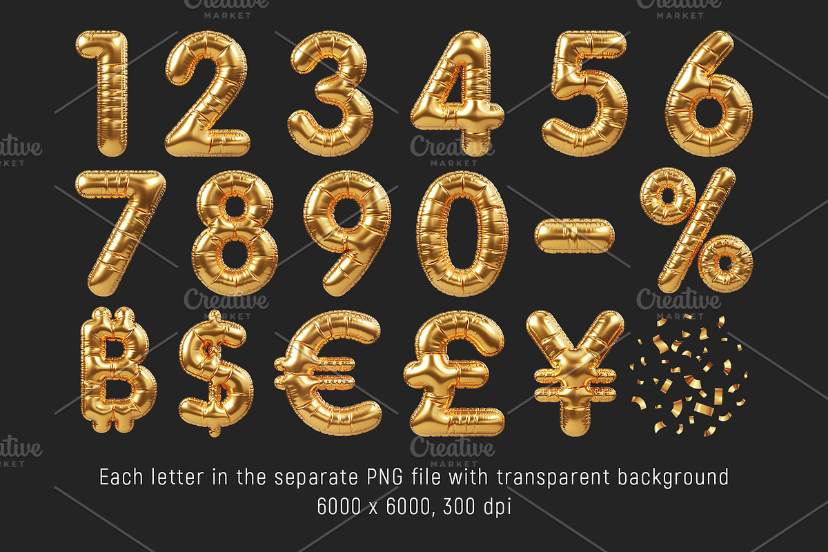 Gold balloon alphabet, an Object Graphic by Vector beauty (Photo 3 of 3)