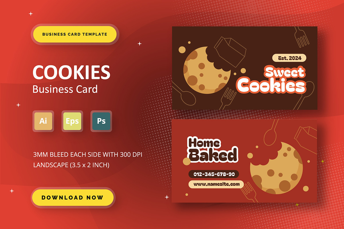Cookies - Business Card, a Business Card Template by StreaksideStd