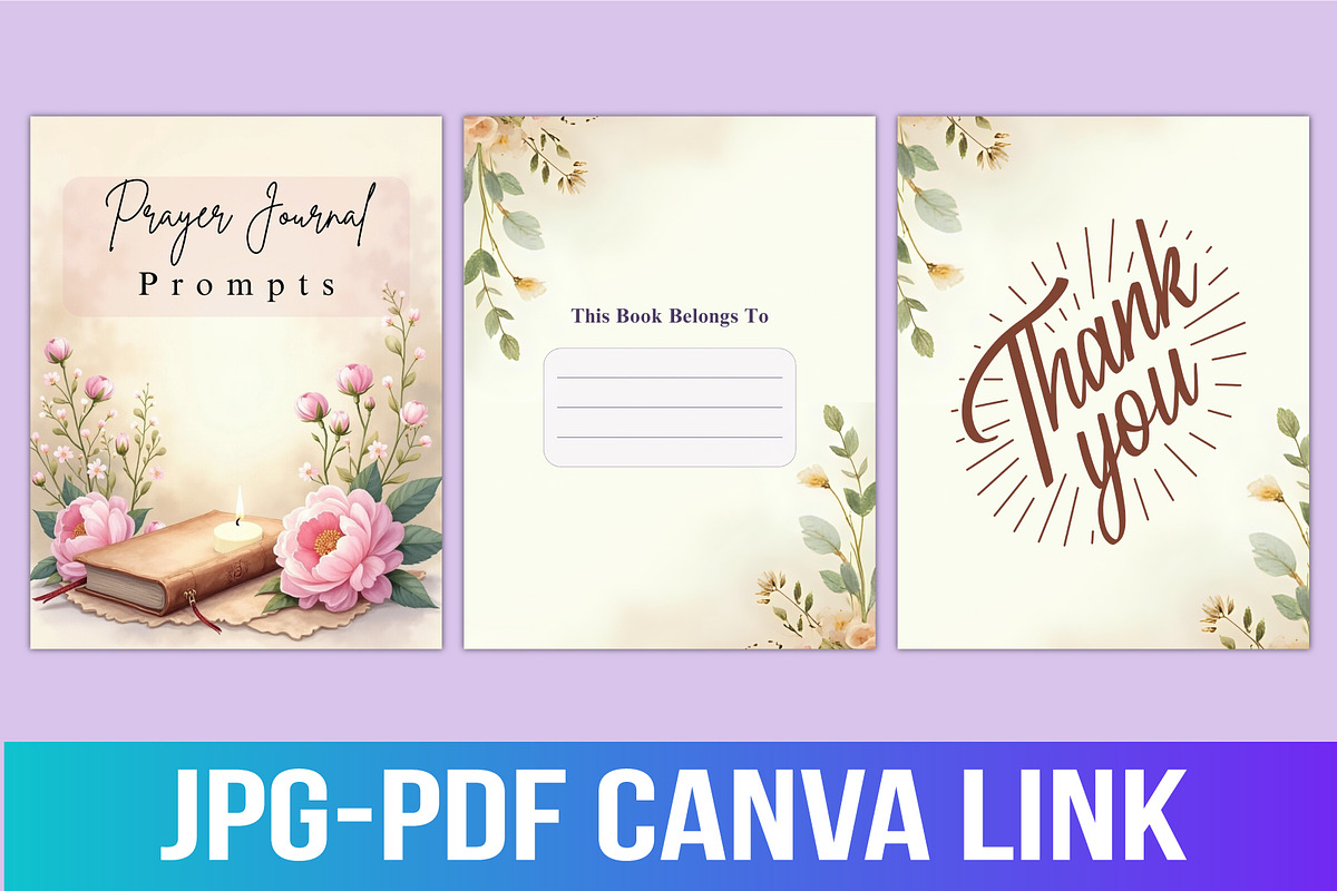 500 Prayer Journal Prompts, a Stationery Template by Designmela01 (Photo 2 of 4)