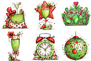 New Year's Midnight Glam Clipart, an Illustration by Craft Nest (Thumbnail 5 of 6)