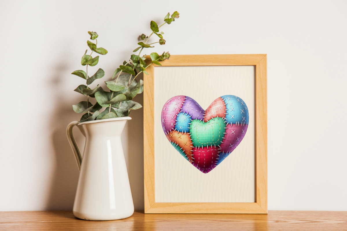 Patchwork Heart PNG Clipart Cute, an Object Illustration by KennedyStudio (Photo 5 of 5)