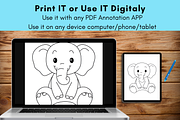 Baby Animal Coloring Pages for Kids, a Brochure Template by LA Design (Thumbnail 9 of 10)