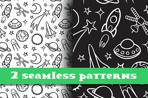 Space seamless patterns