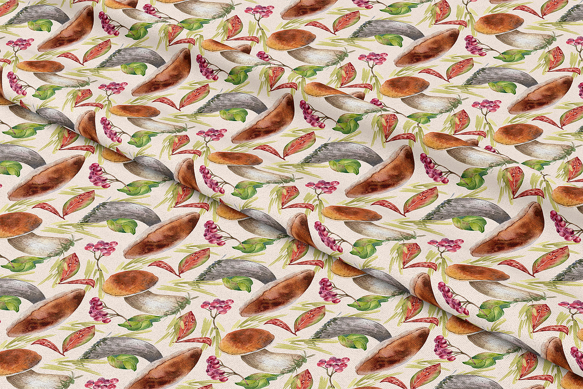 Autumn botanical seamless patterns, an Illustration by Kate Lanbina (Photo 10 of 13)