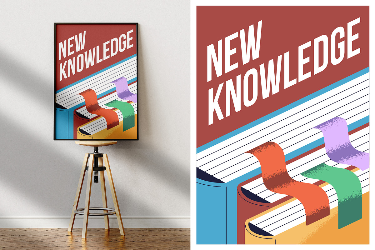 Education poster designs with books, an Education Illustration by Good Studio (Photo 4 of 5)