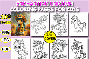 Enchanting Unicorn Coloring Book V2