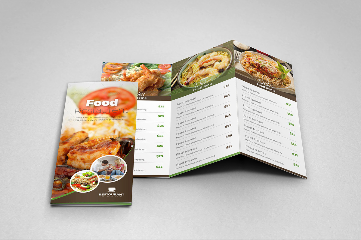 Food Restaurant Trifold Template, a Brochure Template by JanySultana (Photo 13 of 13)