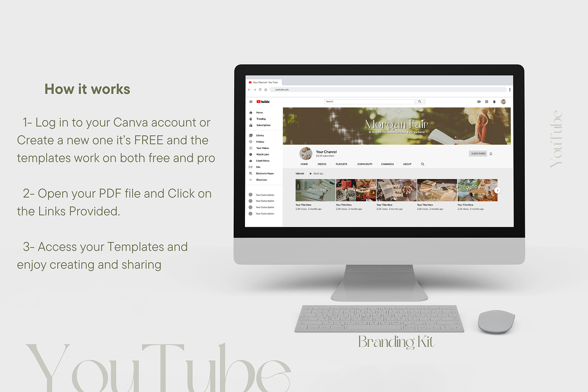 Fair YouTube Branding Kit Canva, a Social Media Template by Soul & Maeum Store (Photo 7 of 7)