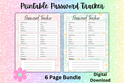 Password Tracker Printable PNG, a Stationery Template by Pixels N Bows (Thumbnail 1 of 3)