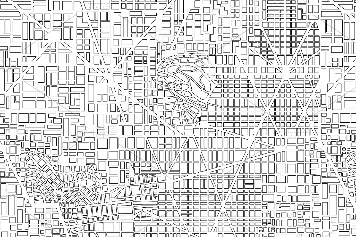 City map pattern, a Pattern Graphic by AlexZeL (Photo 2 of 6)