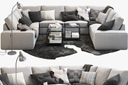 U-shaped sofa 3d model, a Furniture 3D Model by 3dmitruk (Thumbnail 1 of 11)