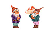 Cute garden gnomes set + pattern, a Person Illustration by PaperTrident (Thumbnail 4 of 8)