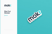 Logo Die Cut Sticker Mockup, a Merchandise Mockup by Mokr (Thumbnail 1 of 5)