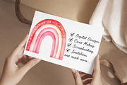 Watercolor Pink Rainbow Clipart, an Illustration by Libby Wishes (Thumbnail 4 of 5)