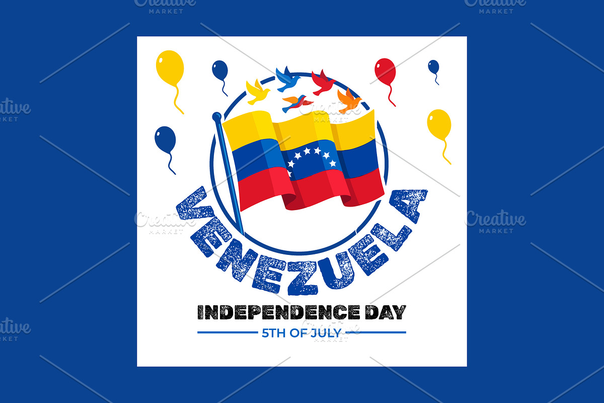 Venezuela Independence Day Banner, an Object Illustration by nandinigraphics (Photo 1 of 3)