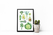Green Vegetables. Watercolor Bundle, an Illustration by Olga Olmix (Thumbnail 8 of 10)