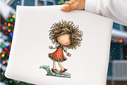 Whimsical Summer Girls Clipart, an Illustration by SinaCreation (Thumbnail 4 of 7)