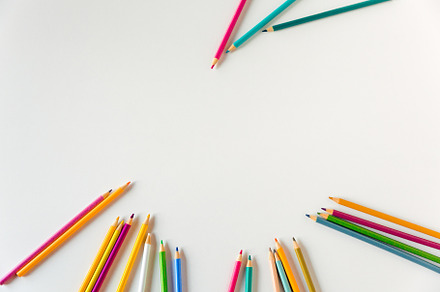 Сolored pencils on a white backgroun, an Arts & Entertainment Photo by Kolomiyets Viktoriya